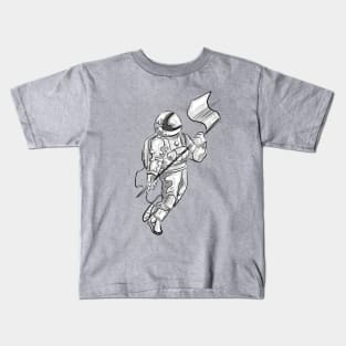 Austronaut ink vector illustration Kids T-Shirt